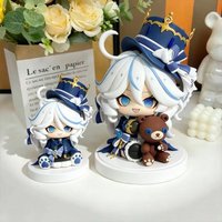 Genshin Impact Chibi Furina Figure Gk Collectible Resin Model Statue Desktop Decor Desk Ornament Gift For Anime Game Collectors