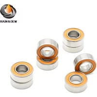 695-2RS Bearing ABEC-7 10PCS 5x13x4 mm Miniature 695RS Ball Bearings 619/5RS Z2V1 Orange Sealed bearing 695 2RS