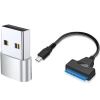 2.0 adapter and SATA to Type-C Adapter Cable for 2.5 Inch HDD/SSD Hard Drive Supports Data Transfer and Storage Expansion