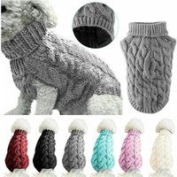Warm Dog Cat Sweater Clothing Winter Turtleneck Knitted Pet Cat Puppy Clothes Costume For Small Dogs Cats Chihuahua Outfit Vest