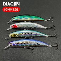 95mm 15g Spearhead Ryuki 95S Minnow Lure for Trolling Fishing Bass Bait Long Cast Wobblers Heavy weight Sinking Jerkbait Pesca