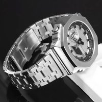 GBM-2100 GA-2100 GM-2100 Modified Strap For Casio G-SHOCK GA2100 GBM2100 Stainless Steel Watch band Solid Metal Octagon Bracelet