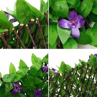 Adjustable Artificial Leaf Privacy Fence Rose Flexible Expandable Privacy Fence No Watering Easy Install