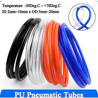1 ~ 10 m PU-Schlauch, Pneumatikschlauch, Außendurchmesser 3 mm, 4 mm, 6 mm, 8 mm, 10 mm, 12 mm, 14 mm, 16 mm, 18 mm, 20 mm, Luftschlauch, Polyurethan-