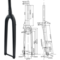 AliExpress BALUGOE Shanma Carbon Fiber Full Internal Cable Disc Brake Bicycle Front Fork Gravel Gourd Mountain Bike Road Bike Universal Quick axle