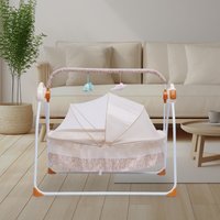 Electric Baby Auto Swing Cradle, Rocking Chair Crib, Newborn Sleep Bed & Bluetooth Automatic Rocking Big Space, 25kg Load