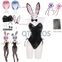 Ram Rem Cosplay Costume Lamb Re:Life In A Different World From Zero Bunny Girl Black Sexy Halloween Party Girl Dress Clothes U