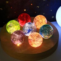 Luminous Fantastic Colorful Glass Star Planet Ball Cosmic Astronomy Model Home Decoration Gift for Kids