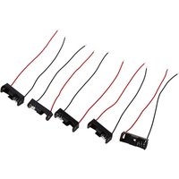 5pcs 4.3" Wire Leads Black Battery Storage Slot Holder 1 x 12V 23A/27A