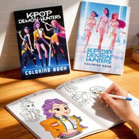 Stress Relief Anime Girls Coloring Book 36/56 Pages Cute Coloring Pages for Adults Kids Relaxing Activity Book Birthday Diy Gift