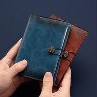 A7 Portable Loose-Leaf Notebook Gradient Color Soft Leather Notepad Pocket-Sized Journal for On-the-Go Writing And Sketching
