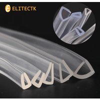 2 Meters U-channel Rubber Edging Sealing Strip Shower Door Glass Durable Sealing Tape Edge Guard Weatherstrip Multiple Size