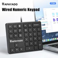 Mini Ultra-thin USB Wired Numeric Keypad Silent Membrane Number Pad One Key Quick Calculator Launch External Keyboard for Laptop