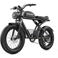 AliExpress kickwey KICKWEY K7 City 1500W Electric Bicycle 48V23Ah 20 Inch Fat Tire E-Mountain Bike for Men Sports & Entertainment Cycling