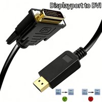 1080P HD DP to DVI Adapter DisplayPort Display Port to DVI Cable Adapter Converter Male to Female for Monitor ProjectorDisplays