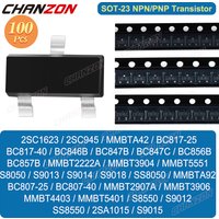 100Pcs Mmbt3904 S8050 S8550 Bc817 Ss8550 2Sa1015 Bc847 Ss8050 C945 S9014 Bc807 S9018 Mmbt2222A S9013 2Sc945 SOT-23 Transistor