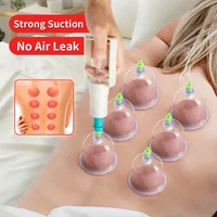 12 PCS Vacuum Cupping Set Relieve Muscle Tension Cupping Therapy Meridian Dredging Relaxed Massager Detox Anti Cellulite Cans