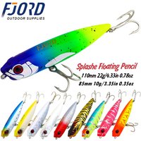 FJORD Floating Pencil 110mm 22g 85mm 10g Wobbler Topwater Walking Dog Saltwater Bait Stickbait Pike Bass Fishing Lure Tackle