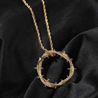 Retro Thorns Crown Pendant Necklace Unique Design Sense Copper Stainless Steel Chain Hip Hop Punk Jewelry For Men Women Gift