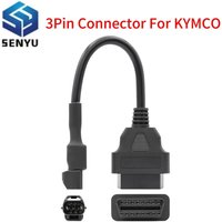 For KYMCO 3Pin OBD2 Motorcycle Diagnostic Cable Male to 16 PIN Female Interface Adapter MotorBike OBD 2 Scanner Extension Cable