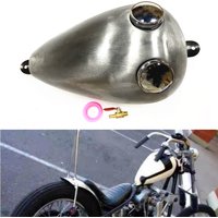 Motorcycle 9L Petrol Gas Fuel Tank For Honda Steed Yamaha Virago Harley Davidson Sportster XL 883 1200 Universal All Motorbikes