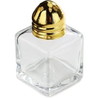 Glass Cube Mini Salt and Pepper Shaker with Gold Plated Top, 0.5-Ounce, Set of 12