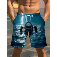 Men's Beach Shorts 3D Shark Print Swimming Shorts For Men New Summer Street Wear Quick Drying Harajuku Y2k Trunks Dropshipping