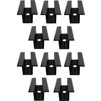 10 X Centre Clamp PV Solar Panels, Black, Module Clamp For All Frame Heights, Solar Panels Bracket For Solar Panels Roof