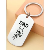 Funny Dad Keychain, Gift for Father, Christmas Bag Charm Car Accessory, Birthday Present for Dad Teacher Friend