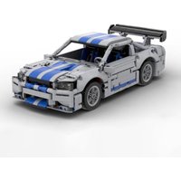 Moc 1140pcs Scale Skyline GT-R R34 Supercar Racing Sports Model Building Blocks Children's Toys Christmas Gift Technical Blocks