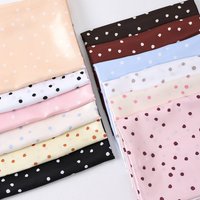 0.8cm Polka Dot Printed Satin Fabric for Headwear Accessories Dresses Decorative Cloth Clothing Lining DIY Sewing Material