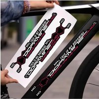 AliExpress NONE 2Pcs road car dopamine molecule riding frame sticker - car sticker self road car decoration strip scratches masking sticker