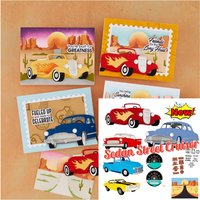 June 2026 Newest Sedan Street Cruiser Metal Cutting Dies Clear Stamps Stencil Hot Foil For DIY Scrapbook Craft Decoration