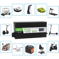 58,4V 15A LiFePO4 Batterieladegerät mit OLED-Display Intelligentes Ladegerät für 16S 48V 51,2V LiFePO4 Batterie Aluminiumgehäuse