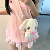 In Stock Sugarbunnies Double-Sided Plush Crossbody Bag Cute Shirousa Kurousa Large Capacity Girl Anime Gifts