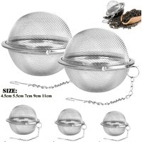 1-5pcs Stainless Steel Tea Infuser Sphere Locking Spice Tea Ball Strainer Mesh Infuser Tea Filter Strainers Kitchen Accessories