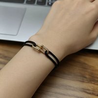 2026 New Simple Zircon Horseshoe Buckle Bracelet For Female Adjustable Bracelets Women Men Vacation Jewelry