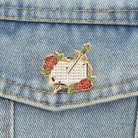 Fantasy Themed Book Enamel Pins Bookish Floral Sword Brooches Lapel Badges Vintage-Inspired Jewelry Gift for Reader Friends