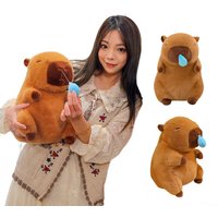 1-3pcs Big Snot Capybara Plush Toy Cute Capibara Stretch Snot Funny Fluffy Doll Kawaii Stuffed Animals Birthday Gift Home Decor