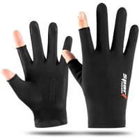 AliExpress Lotank 2025 Spring and Summer New Men's Outdoor Sports Sunscreen Gloves of Cycling Equipment Ice Silk Breathable Fingerless Gloves