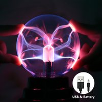 3 Inch Novelties Plasma Ball Magic Crystal Touch Lamp USB Novelty LED Night Light Child Nightlight Birthday Christmas Kids Decor