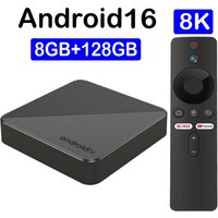 Android 16 T8 Smart TV Box Bluetooth 6.0 Rockchipp 3518 8K Ultra Dual Wifi 5G Mehrsprachiger Google Voice Streaming Media Player