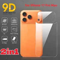 2in1 Back Tempered Soft Flim +Lens Glass for IPhone 17 Pro Max 17Pro 17Air Anti Scratch Back Cover for IPhone 17