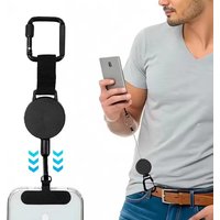 AliExpress NONE Anti-Theft Retractable Phone Holder Smartphone Safety Lanyard with Carabiner Anti-Drop Harness for Hiking Cycling Climbing