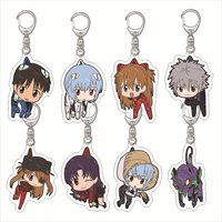 Cute EVA Acrylic Keychain Double-Sided HD Printing Rei Asuka Shinji Kaworu Anime Toy Backpack Pendant Bag Charm Birthday Gifts