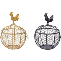 Chicken Shaped Egg Holder Household Vegetables Fruit Container Organizer Rack Basket Metal Art Eggs Storage Basket