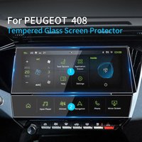 2PCS Tempered glass screen protector film For Peugeot 408 308 SW 2022 2023 10 inch Car Radio GPS Navigation anti-scratch film