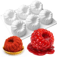 3D Raspberry Silicone Molds for Mousse Cake 6 12 35 Cavity Fruit Pudding Raspberry Mold for Baking Pastry Ice Cream Cake Decor