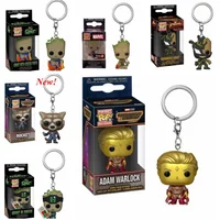 FUNKO pop Guardians of the Galaxy 2 Star-Lord Rocket Tree man Grootted Keychain toys for Children gift with retail box