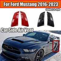For 2016-2023 Ford Mustang Car Side Air Vents Subject 9 Style Rear Fender Outlet Scoop Trim Rear Window Shutter Cover